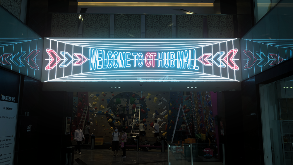 CT HUB filled with bright welcoming Neon Lights
